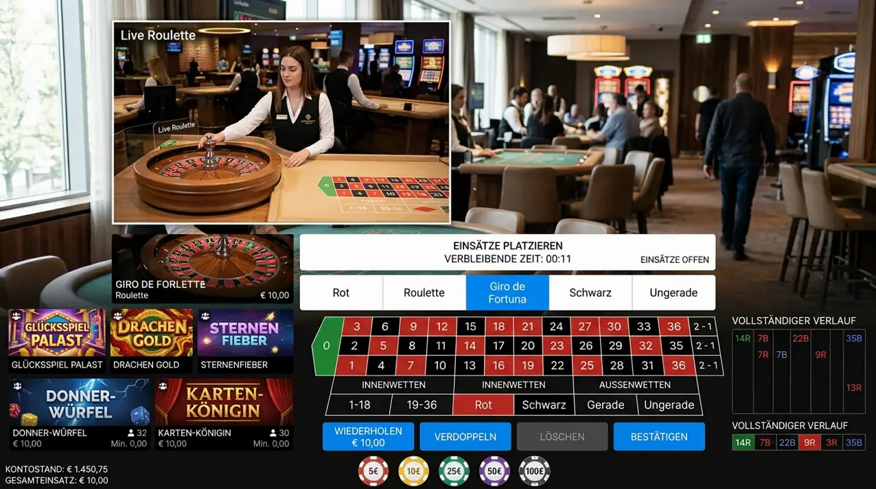 Live-Spiele — Auswahl bei Gorilla